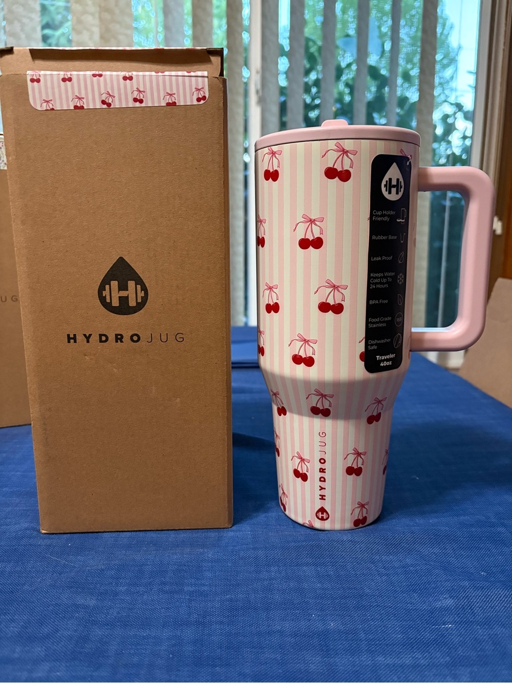 HydroJug Sweet Cherry 40oz Traveler Tumbler